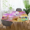 thumbnail image 6 of GZHJMY Mardi Gras Rectangle Tablecloth, Waterproof Stain Wrinkle Resistant Washable Polyester Table Cover for Picnic Dinner Holiday Kitchen Party Decor, 60 x 120 in Home Decor, 6 of 7