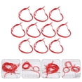 thumbnail image 4 of KAKOWELY 10 Pcs Bracelet Tressé à la Main Rouge Corde Réglable Bracelet Décoratif Cordes Rouges, 9.84x"X0.24"X0.08 Pouces, 4 of 5