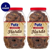 Utz Old Fashioned Sourdough Hards Pretzels, Crunchy Snack, 26 oz. Barrel - Pack of 2