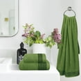 thumbnail image 4 of GLAMBURG Ultra Soft 3 Pack Cotton Towel Set, Contains a Bath Towel 28x55 inch, a Hand Towel 16x24 inch & a Wash Coth 12x12 inch, Ideal Everyday use, Compact & Lightweight - Kiwi Green, 4 of 6