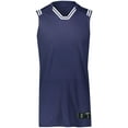thumbnail image 4 of Holloway Sportswear M Boys RETRO BASKETBALL JERSEY Navy/White 224276, 4 of 5