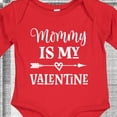 thumbnail image 4 of Inktastic Mommy is My Valentine Boys Boys Long Sleeve Baby Bodysuit, 4 of 5