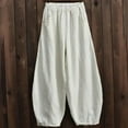 thumbnail image 1 of Cotton Linen Style Bloomers Wide Leg Pants, 1 of 30