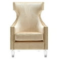 thumbnail image 4 of Gramercy Gold Croc Velvet Wing Chair, 4 of 6