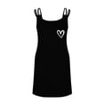 thumbnail image 4 of Aobny Nightgowns Sleeveless Valentine's Day Heart Womens Nightgowns Black Knee Length Womens Nightgowns & Sleepshirts,L, 4 of 6
