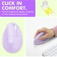 thumbnail image 4 of X9 Performance Wireless Vertical Ergonomic Mouse - (BT + 2.4Ghz) - Click in Comfort - Up to 4000 DPI, 6 Button, Rechargeable - Bluetooth Ergonomic Vertical Mouse Wireless - For Mac and PC - Purple, 4 of 8