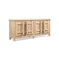 thumbnail image 5 of Rowan 91" Reclaimed Pine 4-Door Crossbar Sideboard Cabinet Heritage Light Natural Brown, 5 of 9