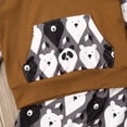 thumbnail image 4 of Qiylii 2 Pcs Baby Suit,Cartoon Bear Print Ear Splicing Hooded Pullover+Trousers, 4 of 8