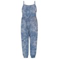 thumbnail image 5 of Odeerbi Toddler Girls Cute Jumpsuit Summer Breathable Overall Pants Kids Boys Fashion Imitation Denim Print Suspenders Romper Blue, 5 of 5