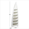thumbnail image 4 of DecMode 21" x 76" White Wood 25 Bottles Boat Standing Wine Rack, 1-Piece, 4 of 13