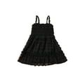 thumbnail image 2 of Seyurigaoka Family Matching Summer Slip Dress Parent-child Outfit, Plush Ball Decoration Sleeveless Ruched Mesh Suspender Skirt for Mother/Girls, 2 of 7
