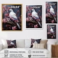 thumbnail image 4 of Designart "Dreamy Blue and White Dove II" Animals Canvas Wall Art - Modern Pink Dove Bedroom Canvas Wall Art, 4 of 6