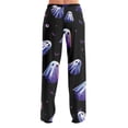thumbnail image 7 of OIOLOYJM Halloween Womens Pajama Pants Ghost Print Wide-Leg Cute Sleeping Soft Pajama Bottoms Party Stretch Casual Elastic Waist Joggers Purple XL, 7 of 7
