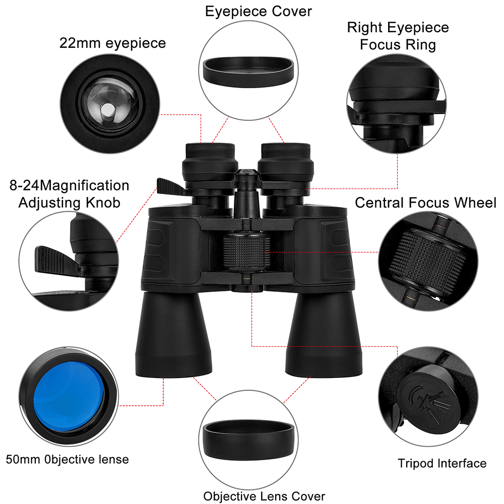 Tinglu High Power Binoculars Auto Focus Binoculars with Bag