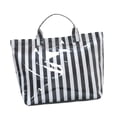thumbnail image 3 of FVDPWYE Beach Tote Bag Grocery Bag PVC Casual Weekend Bag for Travel Picnic Vacation Black White, 3 of 9