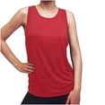 thumbnail image 2 of Tank Tops for Women Racerback Sleeveless Summer Athletic Tank Tops Scoop Neck Basic Undershirt Workout Sports Shirts Lightweight Racerback Breathable Tee (Watermelon Red,XXL), 2 of 7