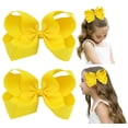 thumbnail image 1 of uds cinta de grosgrain hecha a mano lazos para el cabello de Color sólido pinzas de cocodrilo accesorios para el cabello para niñas pequeñas adolescentes, 1 of 6
