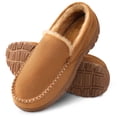 thumbnail image 1 of NCCB Men's Moccasin Slippers Memory Foam Warm Plush House Slippers Indoor Outdoor Slippers for Men Beige 13, 1 of 6