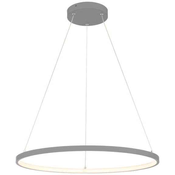 52068LEDD-GRY/ACR Access Lighting Anello - 30W 1 LED Pendant In Contemporary Style-0.75 Inches Tall and 23.5 Inches Wide-Gray Finish