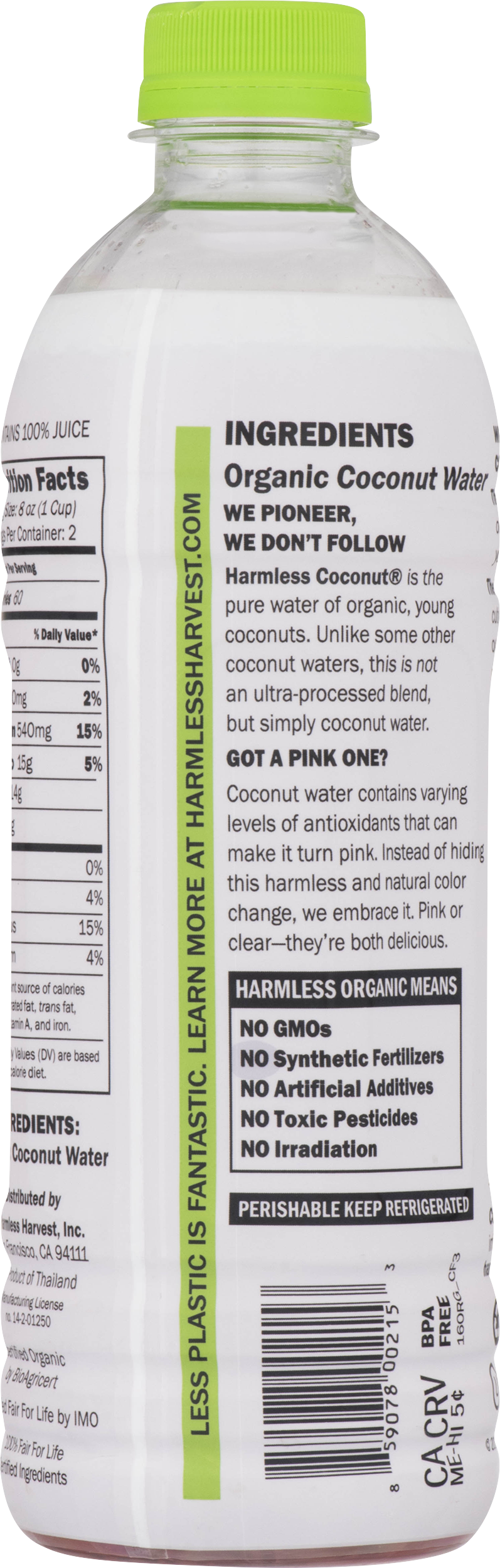 Harmless Harvest Organic Coconut Harvest, 16 Fl. Oz. - Walmart.com