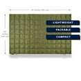 thumbnail image 3 of Get Out Gear Double Puffy Camping Blanket - Extra Puffy, Packable, Lightweight and Warm | Ideal for Outdoors, Travel, Stadium, Festivals, Beach, Hammock | Water-Resistant Camp Quilt (Olive/Orange), 3 of 5
