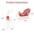 thumbnail image 7 of Best Choice Products XL Lighted Christmas 5ft Reindeer & Sleigh Holiday Outdoor Decor Set w/265 LED Lights - White, 7 of 7