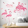 thumbnail image 3 of Un conjunto de calcomanías de pared de flamencos pegatinas de pared decoración de pared para sala de estar dormitorio cocina oficina TUNC Sencillez, 3 of 5
