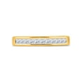 thumbnail image 2 of Diamond Princess 14kt Yellow Gold Womens Princess Diamond Wedding Band 1/2 Cttw Size 5, 2 of 4