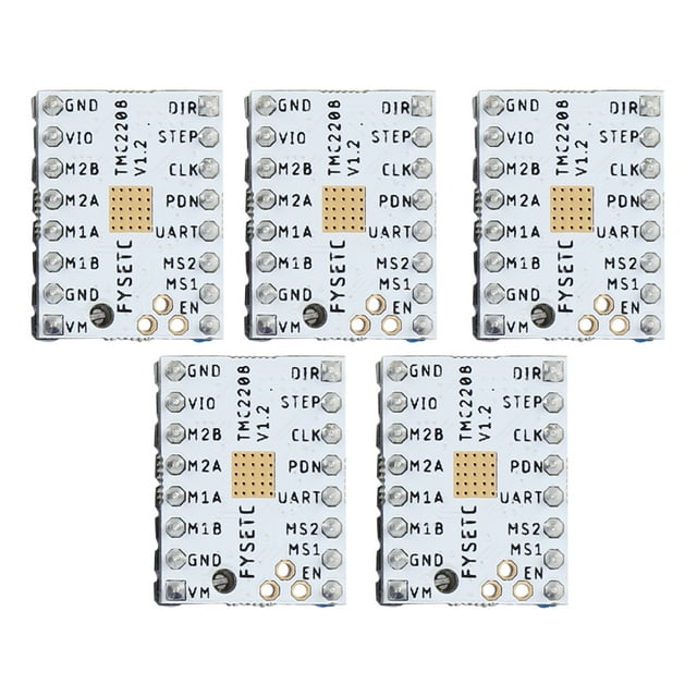 Paquete de 5 Controdores TMC2208 V1.0 Silenciosos con para licencia de Control Accesorios de Impresora 3D Yotijar Conductor paso a paso
