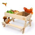 thumbnail image 1 of Comedero para gallinas CHTSJQW, mesa de picnic de madera grande, 1 of 6
