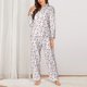 thumbnail image 2 of Fotbe Cute Rabbit Conjunto de Pijama de Manga Larga para Mujer con Estampado, Ropa de Dormir de 2 Piezas, Conjunto de Casa Suave y Cómodo con Bolsillos-Medium, 2 of 7