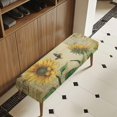 thumbnail image 3 of Whosucclay Sunflower Butterfly Letter Print Rectangle Bench Covers, Stain Resistant Bench Chair Slipcovers for Living Room, Bedroom, Kitchen Machine Washable Bench Seat Protector Cover, 3 of 7