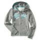 thumbnail image 2 of Sudadera Aeropostale con capucha y Cremallera completa Aero 87 para mujer Gris XS, 2 of 2