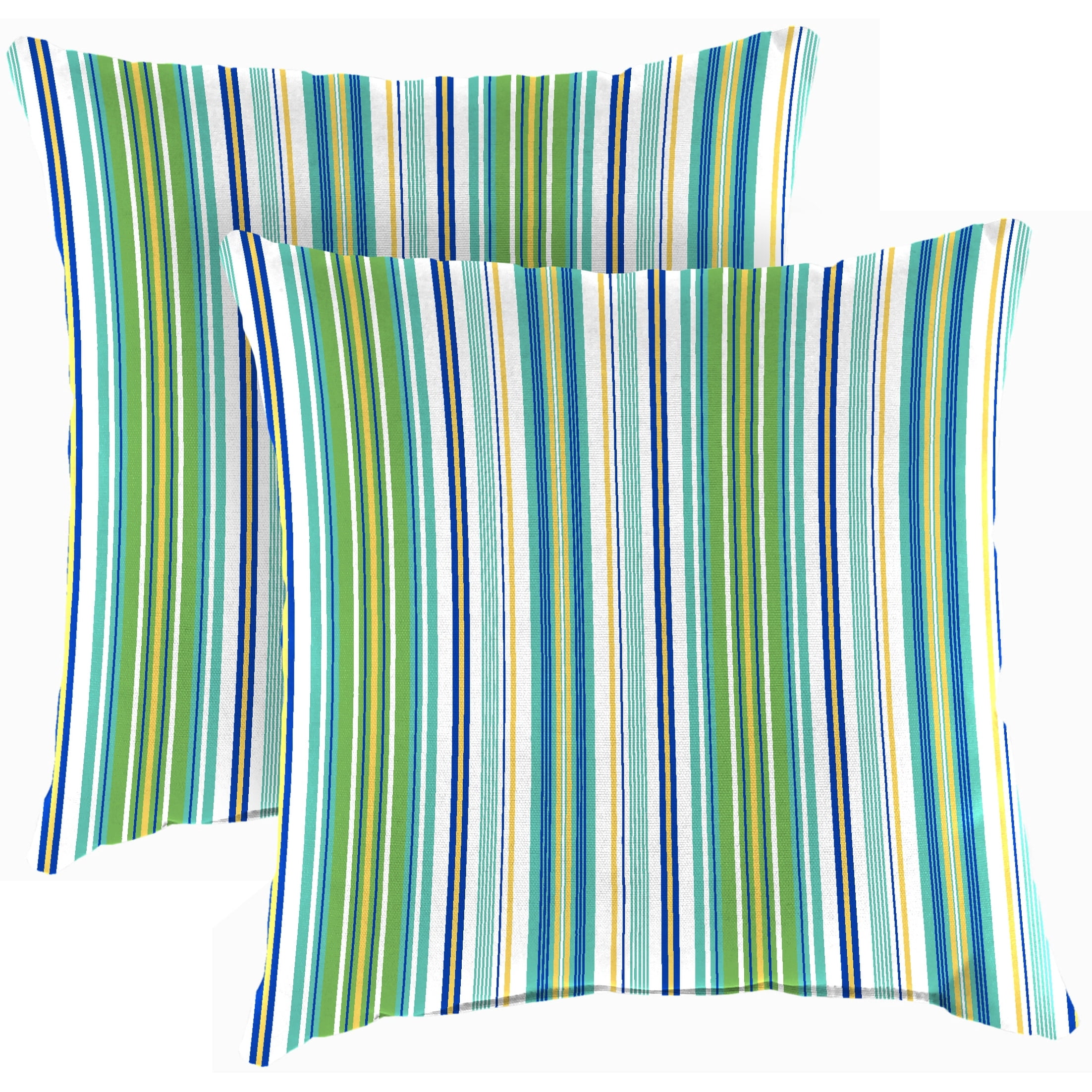 Jordan Manufacturing 18" x 18" Outdoor Throw Pillow (Set of 2) - 18'' L x 18'' W x 4'' H