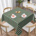 thumbnail image 6 of Square Tablecloth 52 x 52 Inch, Christmas Red Green Gingham Tablecloth Square Water Resistant Tabletop Covers Polyester Table Cover for Kitchen Dining Picnic Party Home Decoration, 6 of 8