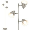thumbnail image 1 of Gymax 3-Bulb Floor Lamp Standing Tall Tree Lamp w/ 3 E26 A19 Bulbs Silver, 1 of 10