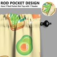thumbnail image 5 of Avocado Art Kitchen Curtains Set, Fruit Print Tier and Valance with Green Kawaii Pattern, Cute Healthy Window Drapes for Kitchen, Office or Dining Room, 5 of 6