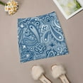 thumbnail image 5 of Blue Paisley Pattern Canvas Texture Women's skirt Aesthetic skirts New Fashion Short Skirts Blue Paisley Pattern Seamless, 5 of 6