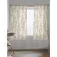 thumbnail image 5 of Sheer Curtains 72 Inches Long, Green Botanical Semi Sheer Curtains Light Filtering Window Treatment, Pastoral Elegant Spring Floral Rustic Privacy Voile Drapes for Living Room Bedroom 52x72 Inch, 5 of 7