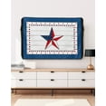 thumbnail image 5 of Independence American Star Vintage Blue Lace Outdoor TV Cover 30 to 32 Inch Waterproof, Retro Wooden Stripes 600D Oxford TV Covers with Zipper, Outside Flat TV Screen Protector 30"Wx19"Hx4.5"D, 5 of 7