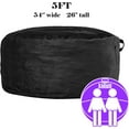 thumbnail image 2 of Codi Oversized Bean Bag Chair with Filler Included, 5 FT - Comfy Large Beanbag Chairs for Adults, Memory Foam Added - Machine Washable and Soft Mink Bonded Cover - Black, 5ft, 2 of 13