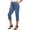 A02 Blue, variant on Capri Jeans for Women High Waist Denim Cropped Pants with Pockets Slim Fit Stretchy Jeggings Casual Summer Fashion Work Trousers S