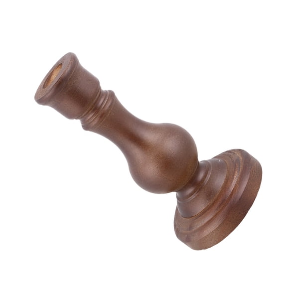 ULTNICE Wooden Candlesticks Antique Solid Wood Candle Holder Handicraft Candle Stick for Dining Table Church Ornaments Size L