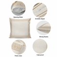 thumbnail image 6 of Beige Geometric Pillow Covers 18x18 Inch, Brown Greek Key Design Burlap Modern Art Linen Pillowcase with Invisible Zipper, Decorative Throw Pillow Covers Cushion Case for Couch Sofa Bed Living Room, 6 of 9