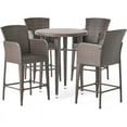 thumbnail image 1 of Noble House Callum Ensemble de Table de Bar Ronde en Osier Multicolore 5 Pcs 32.5 Pouces, 1 of 27