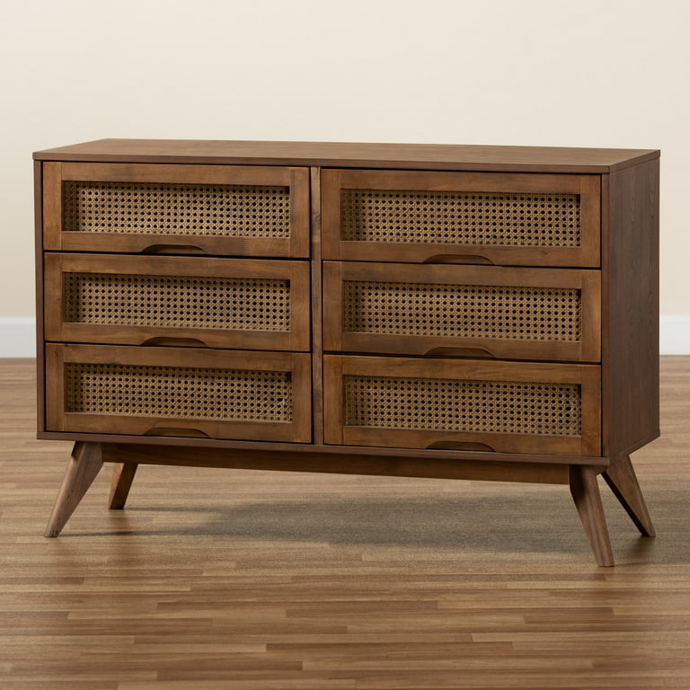 Free Shipping! Baxton Studio Barrett Mid-Century Walnut Brown 6