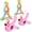 Pink flamingo & orange parrot, variant on Sopito Beach Towel Clips, Jumbo Size Towel Clips for Beach Chairs Cruise Patio and Pool Accessories, Set of 4 (Flamingo Parrot)