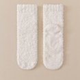 thumbnail image 3 of Women Fuzzy Slipper Socks, Winter Warm Cozy Non‑Slip Fuzzy Socks | Soft Plush Lining, Anti‑Slip Bottom Grip, Breathable Fabric, Stretchy Fit, Great for Lounging & Sleep (White), 3 of 4