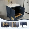 thumbnail image 5 of 36" Blue Freestanding Bath Vanity with Bottom Drawer, Blue Sink Base Cabinet Without Top, 5 of 8