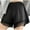 Black, variant on Timegard Shorts for Women Wide Leg Lace Elastic Waist Loose Thin Shorts Under Dress Summer Solid Color